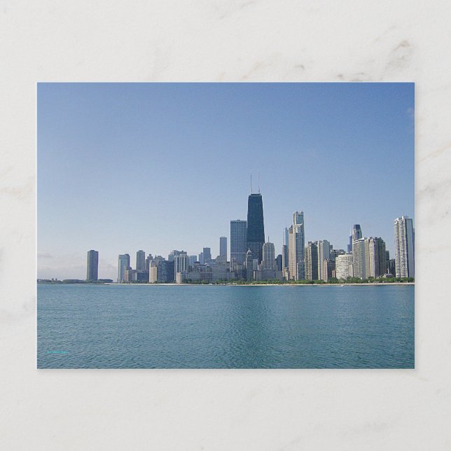 The Chicago skyline Postcard (Front)