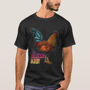 The Chicken Daddy Retro Colour Chicken Poultry Ani T-Shirt