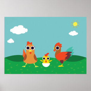The Chicken Family at Daytime Poster