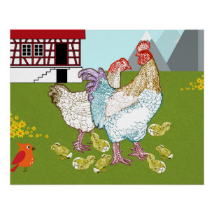 The chicken family poster