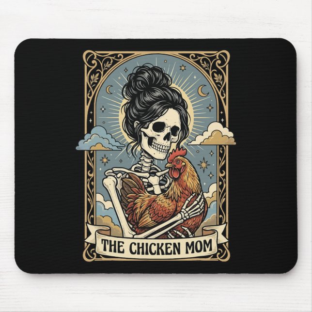 The Chicken Mum Tarot Card _7  Mouse Pad (Front)