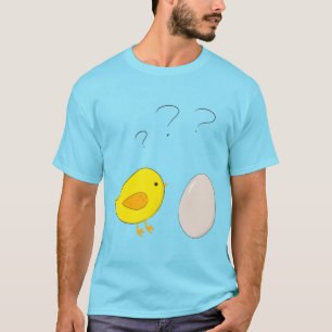 The chicken or the egg Cute Cartoon Funny Easter T-Shirt