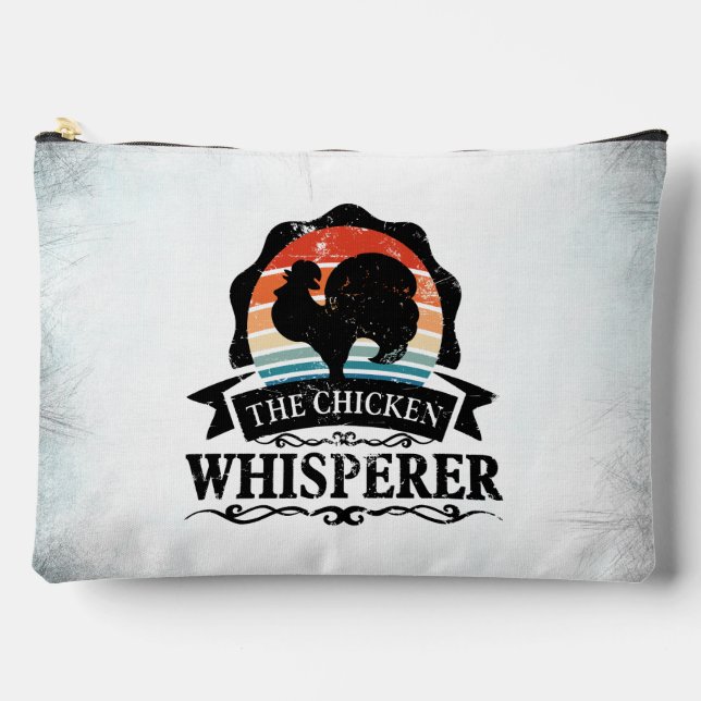 The Chicken Whisperer Funny Accessory Pouch (Front)