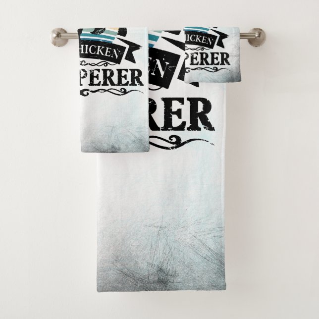 The Chicken Whisperer Funny Bath Towel Set (Insitu)