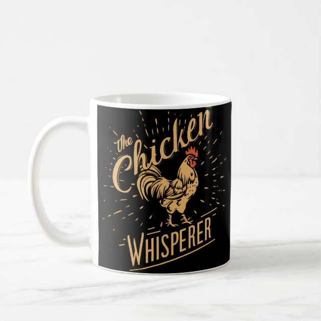 The Chicken Whisperer Funny Chicken Lover Farming Coffee Mug (Left)