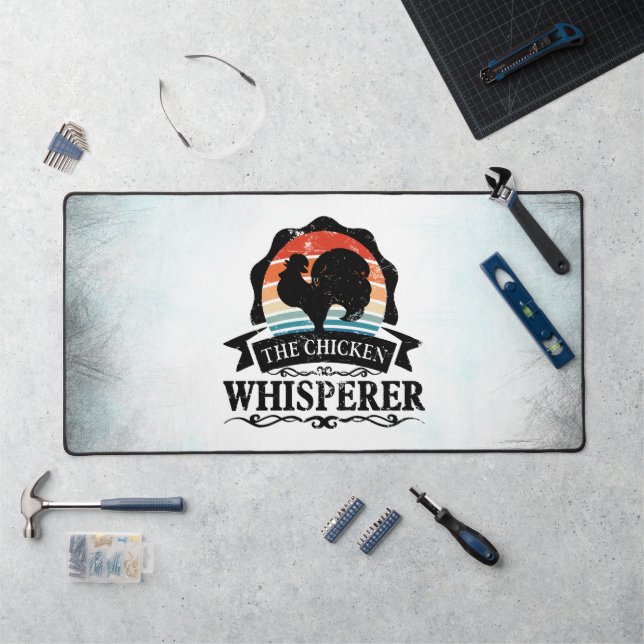 The Chicken Whisperer Funny Desk Mat (Workstation)