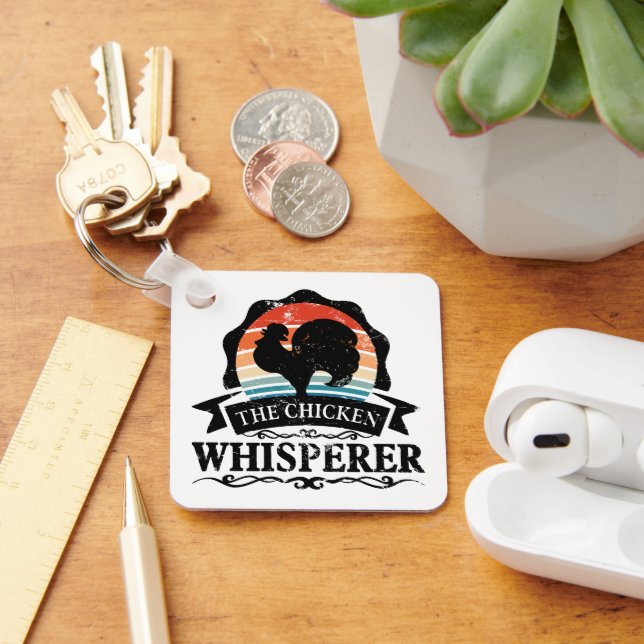 The Chicken Whisperer Funny Key Ring (Desk)