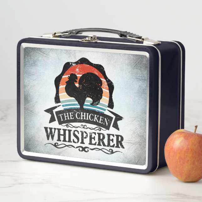 The Chicken Whisperer Funny Metal Lunch Box (In Situ)