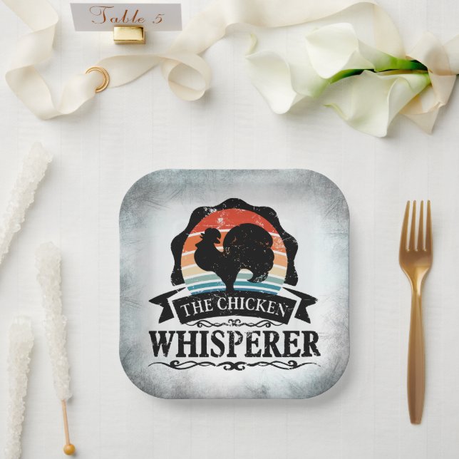 The Chicken Whisperer Funny Paper Plate (Wedding)