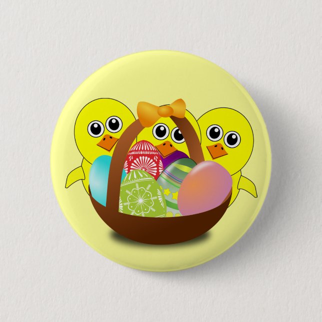 The Chicks Easter Basket - 6 Cm Round Badge (Front)