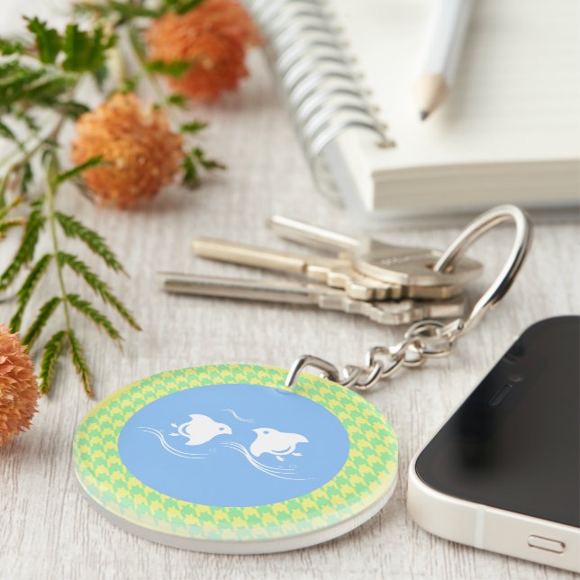The chidori-zuri (a pattern of a zigzag pattern),  key ring (Front Right)