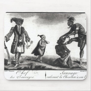 The Chief of the Savages Scalping his Enemy Mouse Pad
