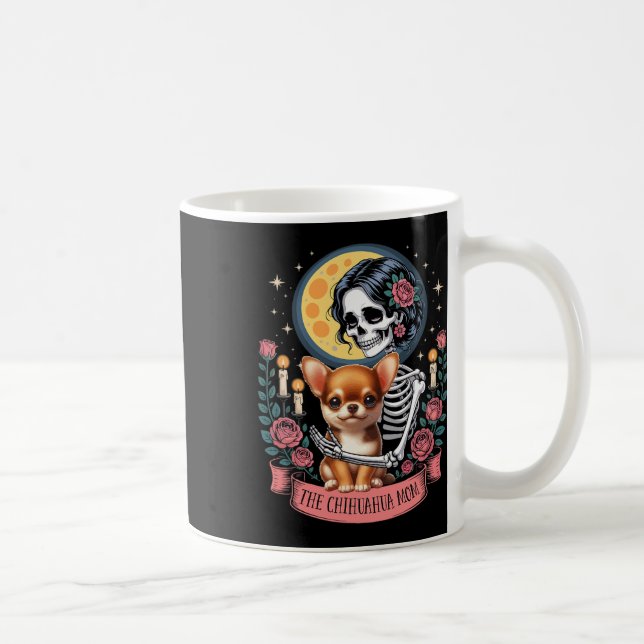 The Chihuahua Mum Halloween Dog Onwer Skeleton Wom Coffee Mug (Right)