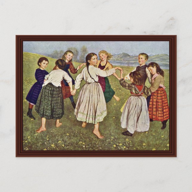 The Child Round Dance By Thoma Hans Postcard (Front)