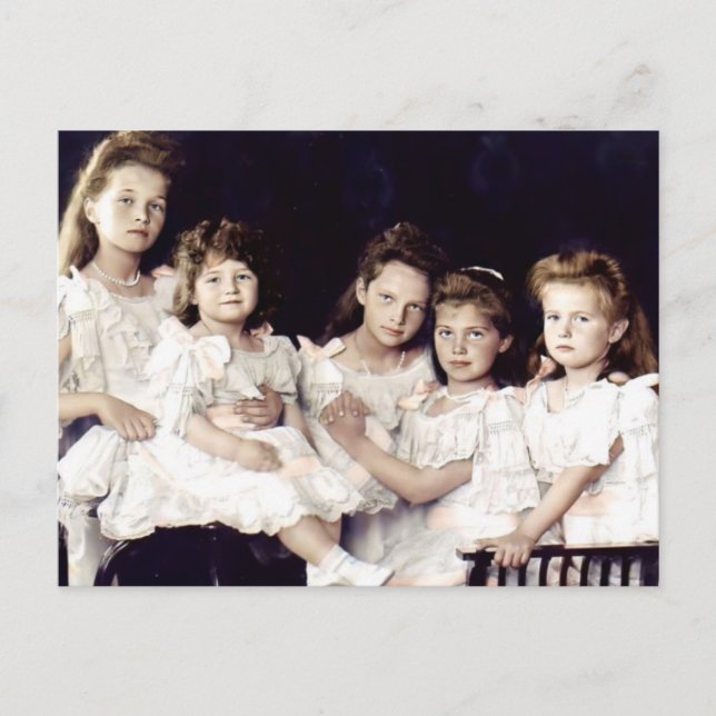 The Children of the Last Tsar of Russia Postcard (Front)