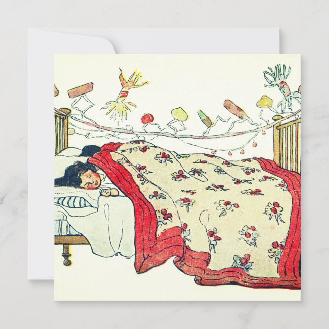 The children were nestled all snug in their beds holiday card (Front)