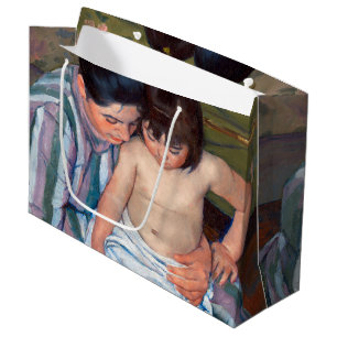 The Child's Bath, Mary Cassatt Large Gift Bag