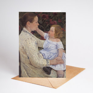 The Child's Caress   Mary Cassatt  Card
