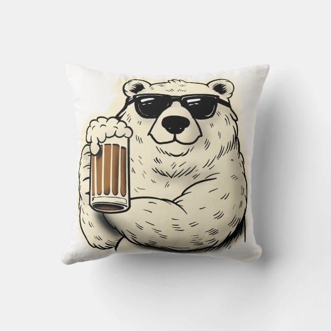 The Chill Polar Bear  Cushion (Back)
