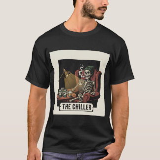 The Chiller Skeleton Relaxing with Beer and Cigare T-Shirt