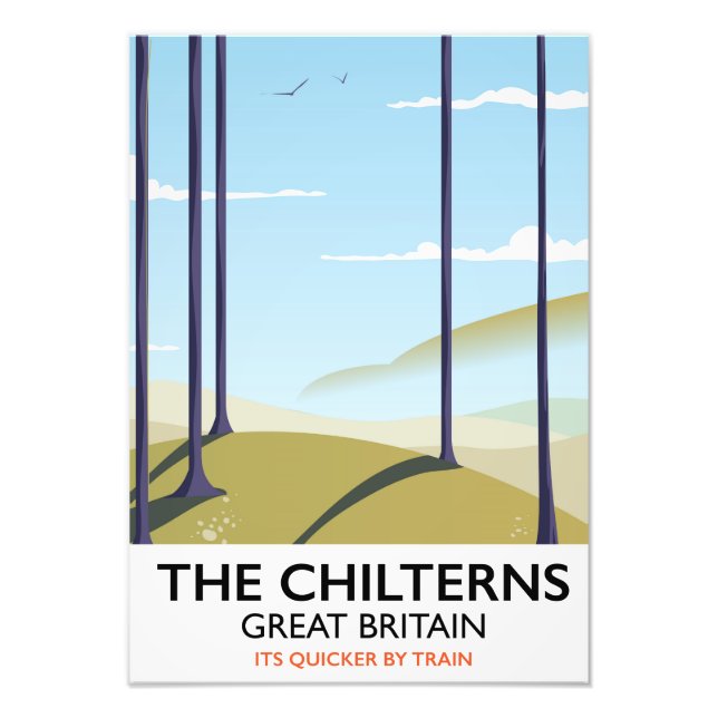 The Chilterns Great Britain travel poster (Front)