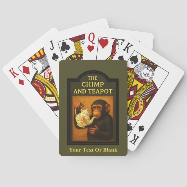The Chimp And Teapot Pub Playing Cards (Back)