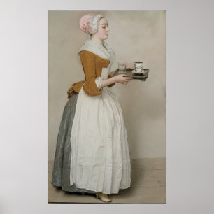 The Chocolate Girl, Jean-Etienne Liotard Poster