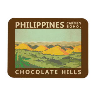 The Chocolate Hills Philippines Vintage  Magnet