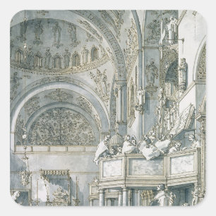 The Choir Singing in St. Mark's Basilica, Square Sticker