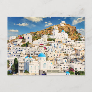 The Chora of Ios island in Cyclades, Greece Postcard