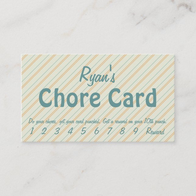 The Chore Card (Front)