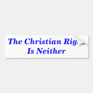 The Christian Right Is Neither Bumper Sticker