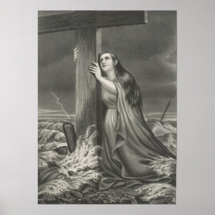 The Christian's Refuge - Rock of Ages - 1868 Poster