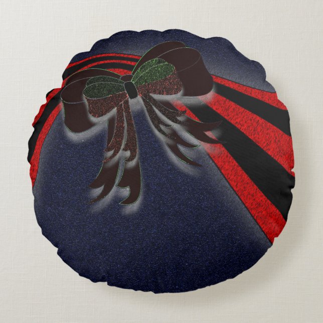 The Christmas Bow - Round Cushion (Front)