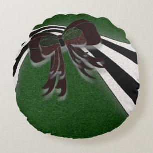 The Christmas Bow - Round Cushion