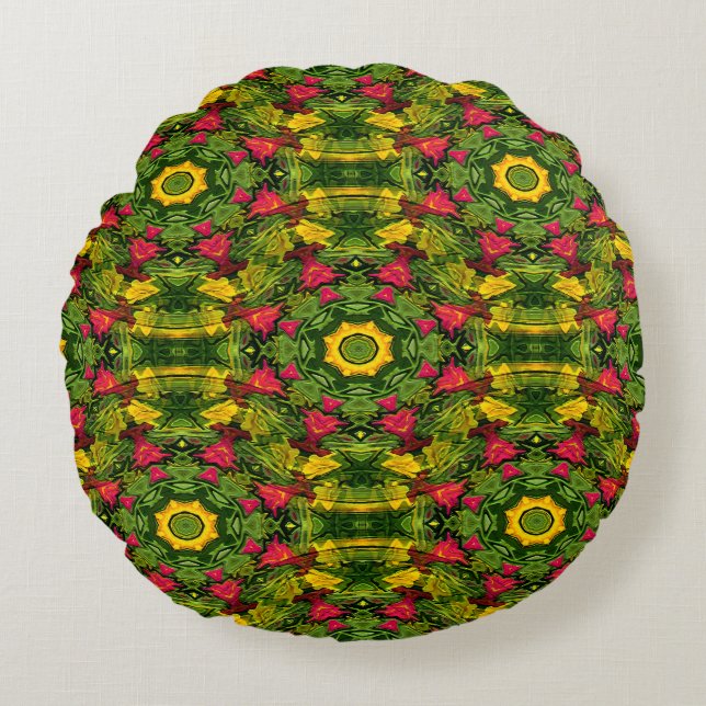 The Christmas Cactus....... Round Cushion (Front)