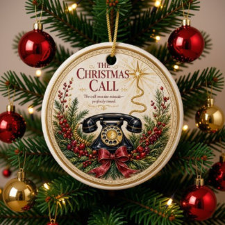 The Christmas Call Light Coloured Ceramic Tree Decoration