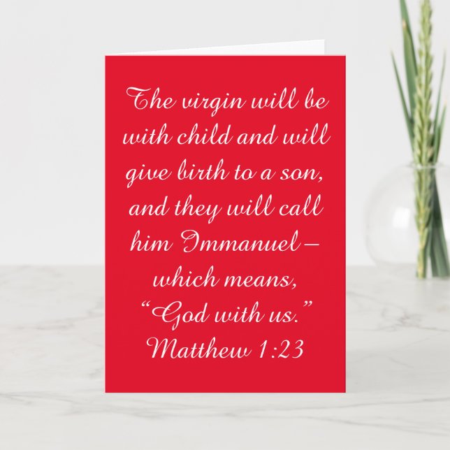 The Christmas Card - Matthew 1:23 (Front)