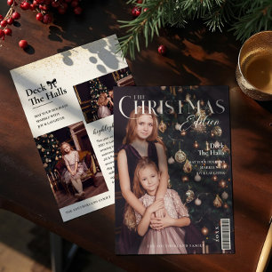 The Christmas Edition Family Photo Magazine Cover Holiday Card