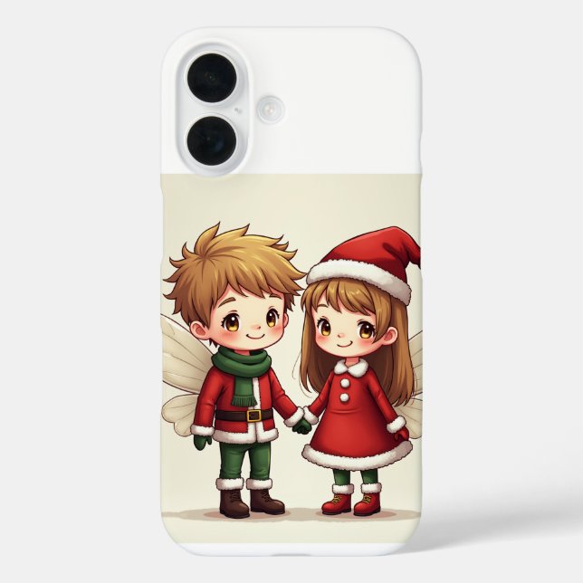 The Christmas fairy of a pair iPhone 16 Cases (Back)