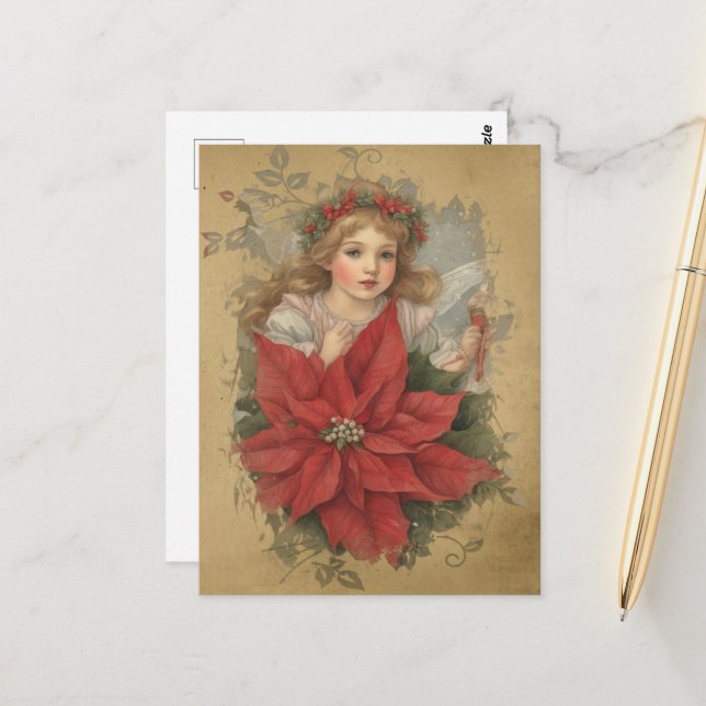 The Christmas Fairy Postcard (Front/Back In Situ)