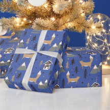 The Christmas Fox Pattern Wrapping Paper