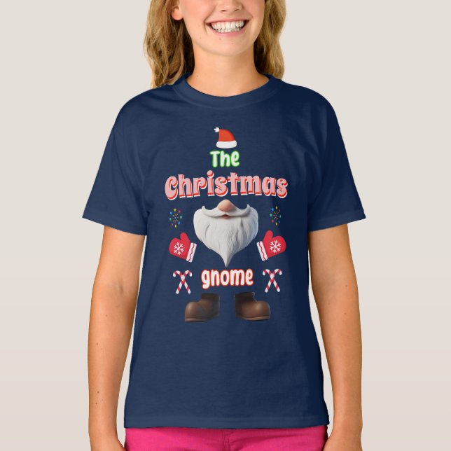 The Christmas Gnome Merry Xmas Matching Family T-Shirt (Front)