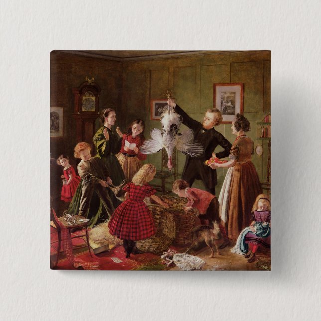 The Christmas Hamper 15 Cm Square Badge (Front)