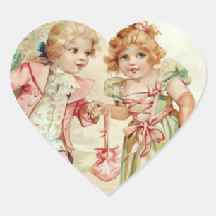 The Christmas Party - Francis Brundage Heart Sticker
