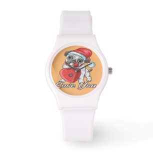The Christmas Pugs   Belt Buckle Watch
