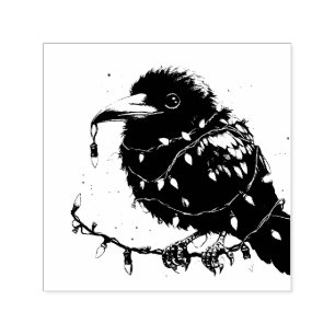 The Christmas Raven Self-inking Stamp