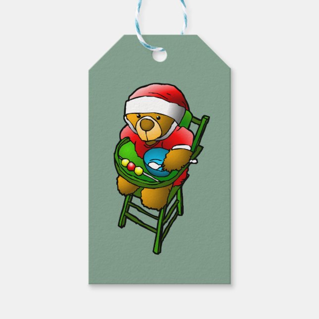 The Christmas teddy bear Gift Tags (Front)