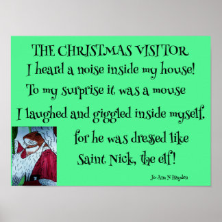 THE CHRISTMAS VISITER POEM POSTER