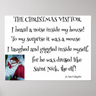 THE CHRISTMAS VISITER POEM POSTER